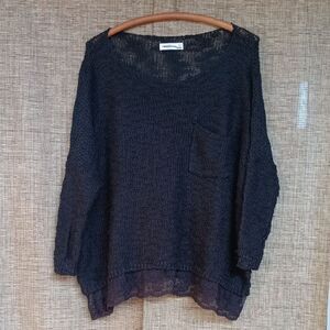 Abercrombie & Fitch Dark Knit Oversized Textured Sweater
